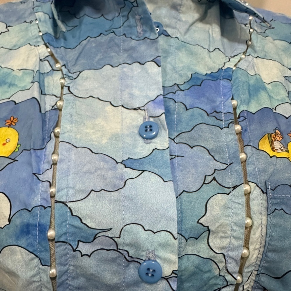 Blue Duck Patterned Button-Up Shirt - Picture 3 of 7